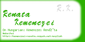 renata kemenczei business card